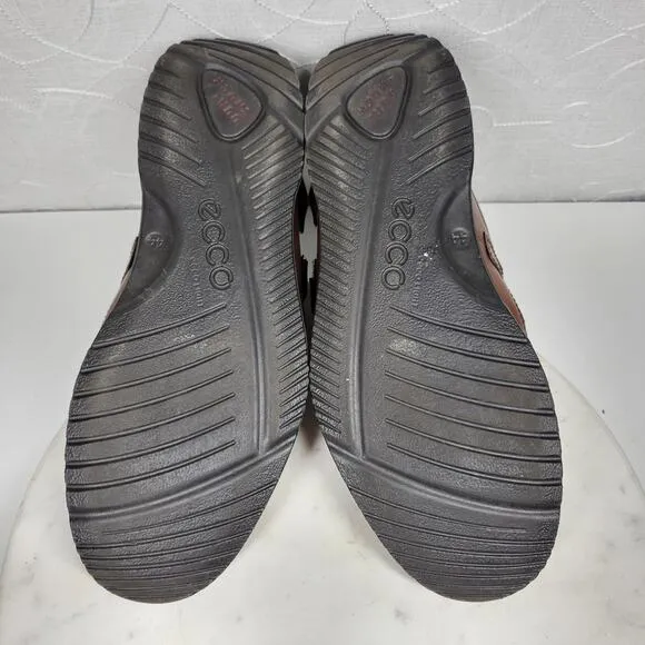ECCO Transporter Sandals Mens 44/10.5 Brown Leather Fisherman Closed Toe Shoes