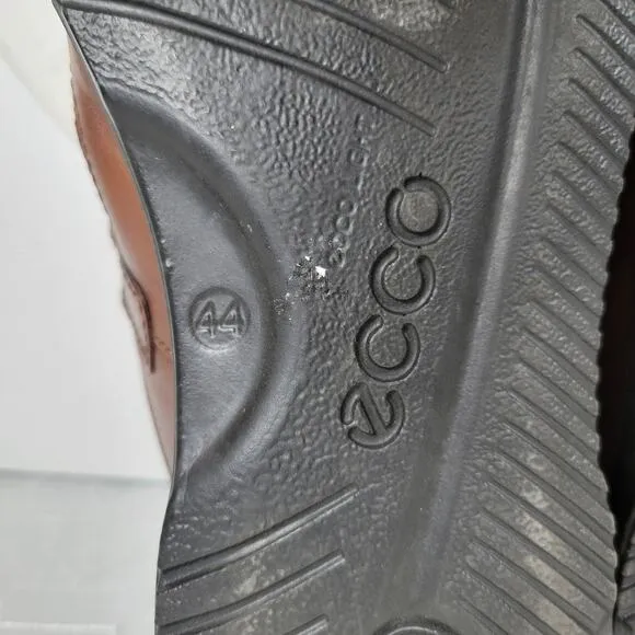 ECCO Transporter Sandals Mens 44/10.5 Brown Leather Fisherman Closed Toe Shoes