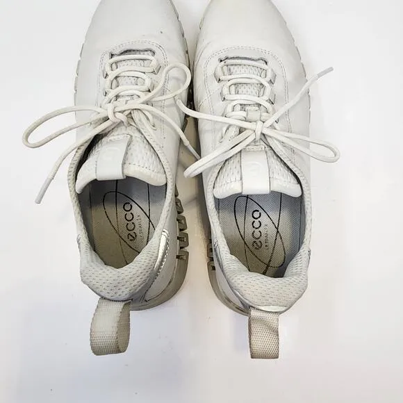 Ecco Women Gruuv Sneaker Trainers Size 39 US 8 White Leather Casual Comfort Shoe