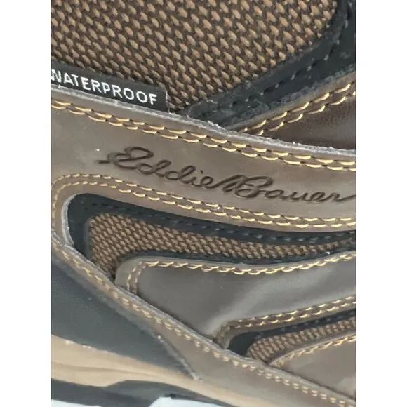 Eddie Bauer Fairmont Men Brown Waterproof Hiking Boots Size 11