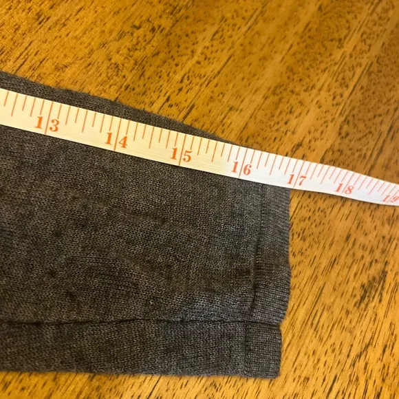 Eileen Fisher Faux Wrap Long Sleeve Sweater Top - Grey - Size M Petite