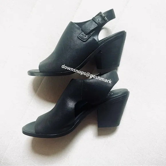 Eileen Fisher Glance-VC Cacchetta leather peep toe slingback shoes