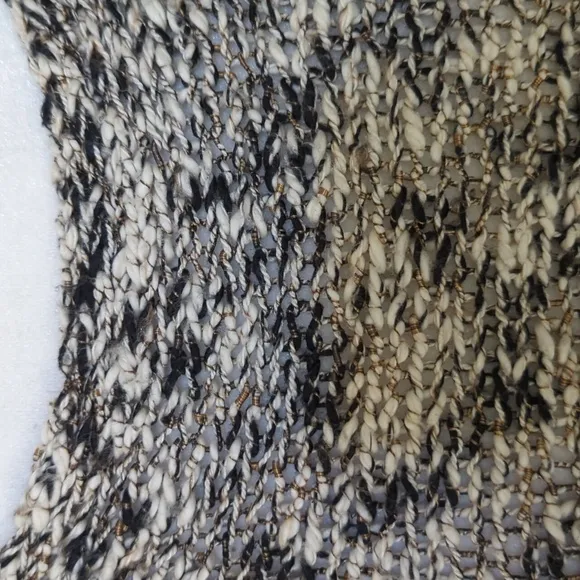 Eileen Fisher Marbled Boucle Cotton Blend Yarn Boat Neck Sweater Size Small