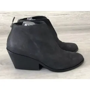Eileen Fisher Nelson Bootie Women's US 8.5 Black Leather Back Zip Ankle Boots
