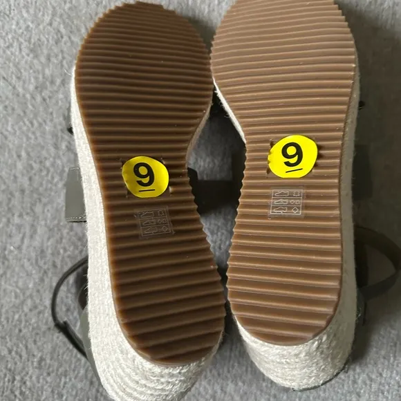Eileen Fisher “Wali” Espadrille Wedge Strappy Sandals/Shoes| Olive NWOB~9