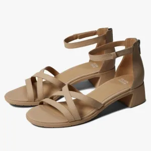 Eileen Fishet Noni Sandals Khaki Tumbled Leather NWT