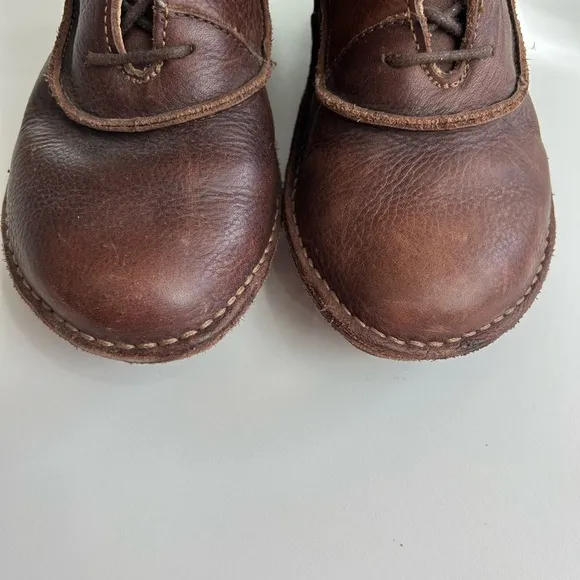 EL NATURALISTA Women's Brown Laceup Leather Ankle Boots SIZE 8 UK 38 RANA THARU