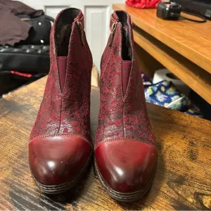 Elegant Red Ankle Boots