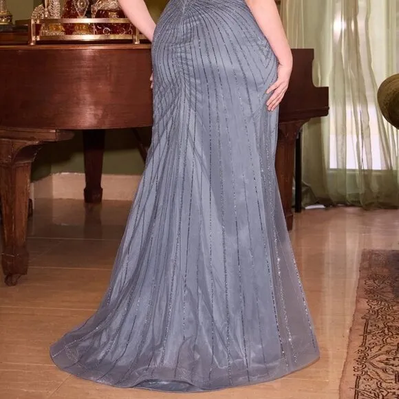 Emerald Green Plus size formal dress.Prom.Bridesmaid.Mother of the bride blue