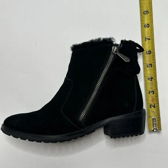 EMU Australia Merck W12400 Ankle Boots Black Womens Size 7 Suede