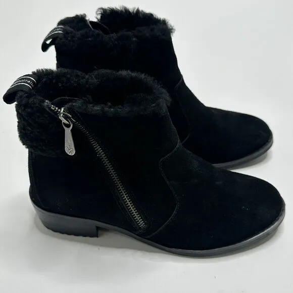 EMU Australia Merck W12400 Ankle Boots Black Womens Size 7 Suede