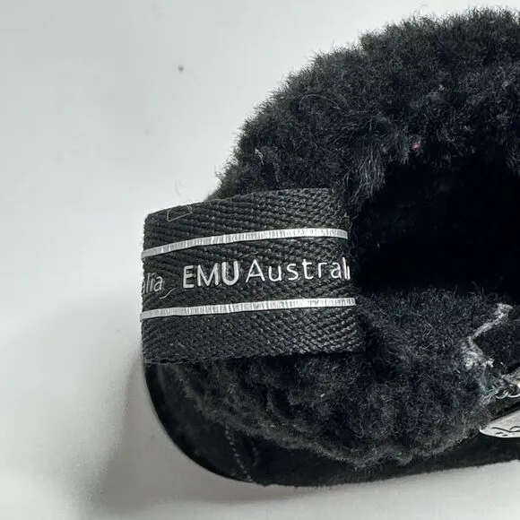 EMU Australia Merck W12400 Ankle Boots Black Womens Size 7 Suede