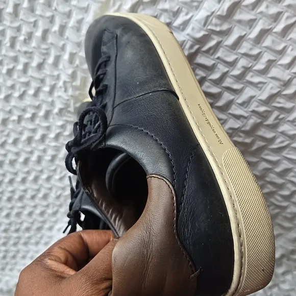 Ermenegildo Zegna Men's Navy Blue and Brown Leather Shoes