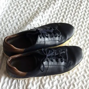 Ermenegildo Zegna Men's Navy Blue and Brown Leather Shoes