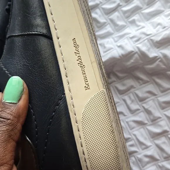 Ermenegildo Zegna Men's Navy Blue and Brown Leather Shoes
