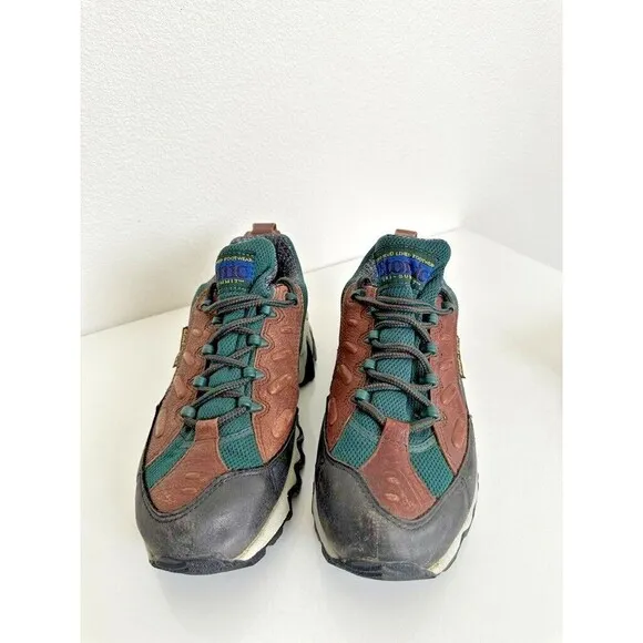 Etonic Dri-Summit Gore-Tex Hiking Boots Low Top Laces Shoes Teal Brown Men's 8