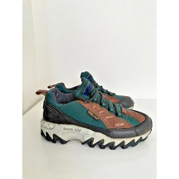 Etonic Dri-Summit Gore-Tex Hiking Boots Low Top Laces Shoes Teal Brown Men's 8