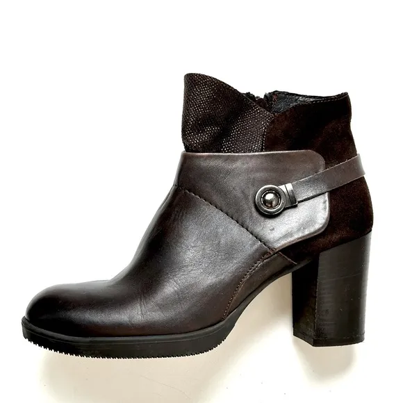 EUC Cinque Lampade Firenze Ankle Boots, Italy, brown, size 41 (US 10.5)