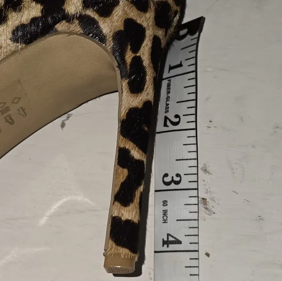Express Stiletto Calf Hair Leather Leopard Print Women's Ankle Boots Size 9