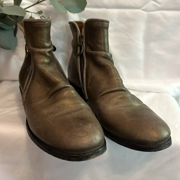 Fiorentini   Baker | mono | genuine leather | bronze | side zippers | 6.5 |boots