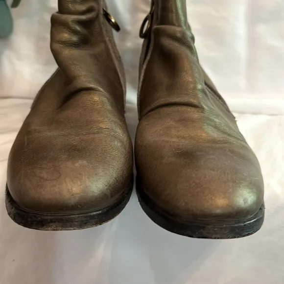 Fiorentini   Baker | mono | genuine leather | bronze | side zippers | 6.5 |boots