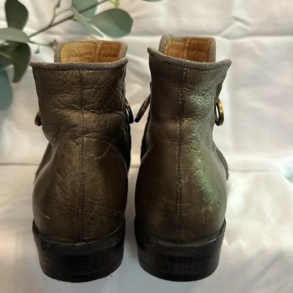 Fiorentini   Baker | mono | genuine leather | bronze | side zippers | 6.5 |boots