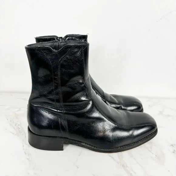 Florsheim Men's Regent Black Motorcycle Boots Sz 8 3E
