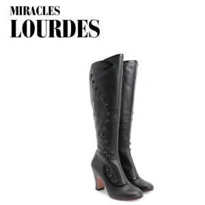 Fluevog Vintage NEARLY NEW Miracles Lourdes black button zip-up boots -5.5/6