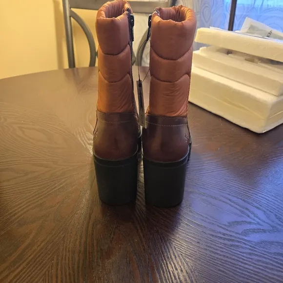 FLY LONDON TYKE661FLY BRICK /ORANGE PLATFORM BOOTS SIZE 36 US 5.5