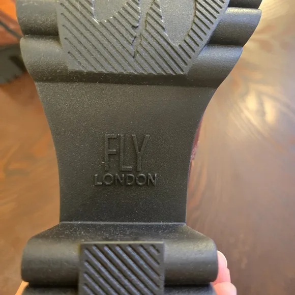 FLY LONDON TYKE661FLY BRICK /ORANGE PLATFORM BOOTS SIZE 36 US 5.5
