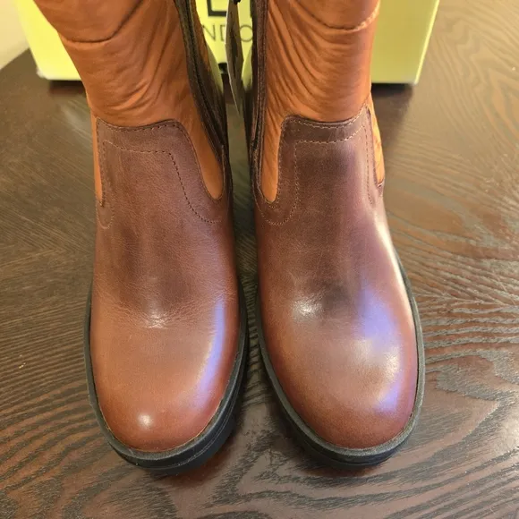 FLY LONDON TYKE661FLY BRICK /ORANGE PLATFORM BOOTS SIZE 36 US 5.5