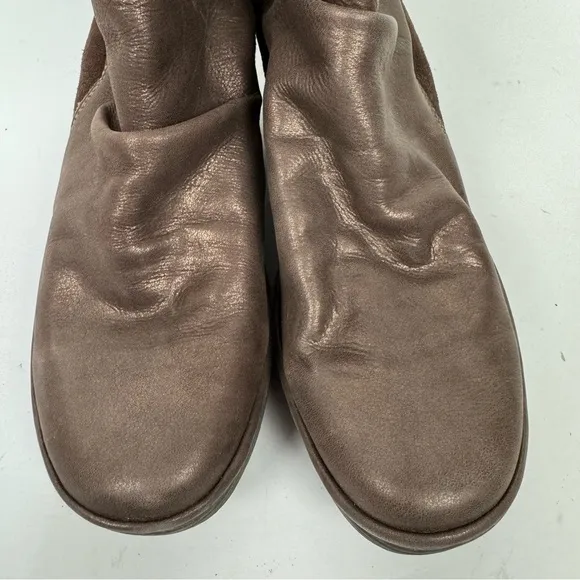 Fly London Yama Brown Closed Toe Wedge Ankle Boots Snow Boots Minimalist Winter