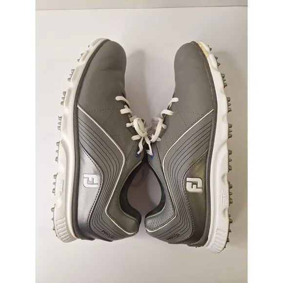 Footjoy Pro SL Leather Gray Golf Shoes Men's Sz 8.5M 53270 Spikeless Golf Shoes