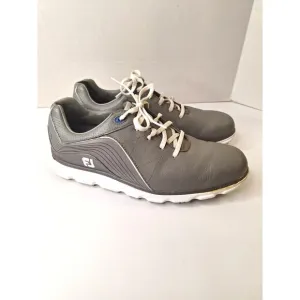 Footjoy Pro SL Leather Gray Golf Shoes Men's Sz 8.5M 53270 Spikeless Golf Shoes