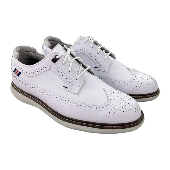 FootJoy Traditions Mens Wing Tip Golf Shoes Size 11 W White 57910 NEW