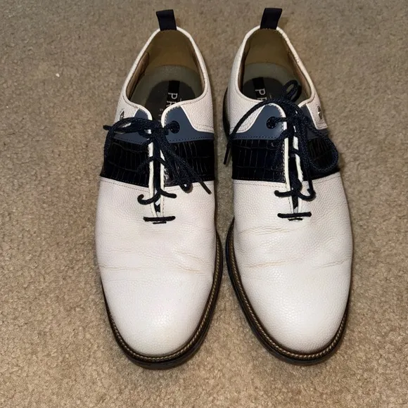 Footjoy x Todd Snyder LE Premiere Packard - White and Blue Golf Shoes - 10W