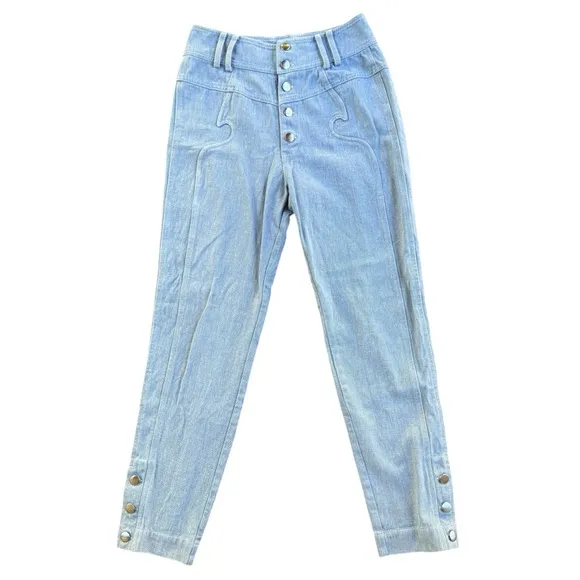 For Love &amp; Lemons Josephine High Waist Denim Pants – Small