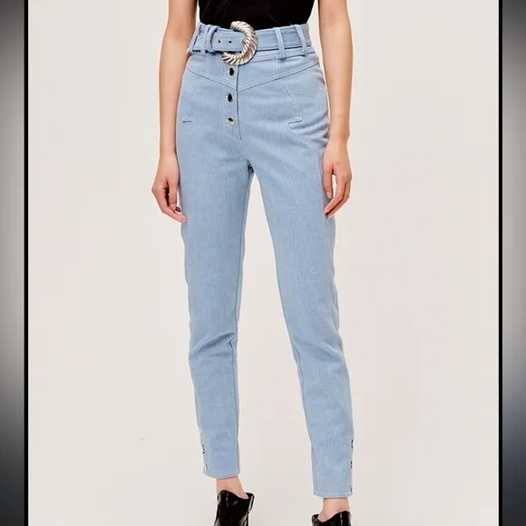 For Love &amp; Lemons Josephine High Waist Denim Pants – Small