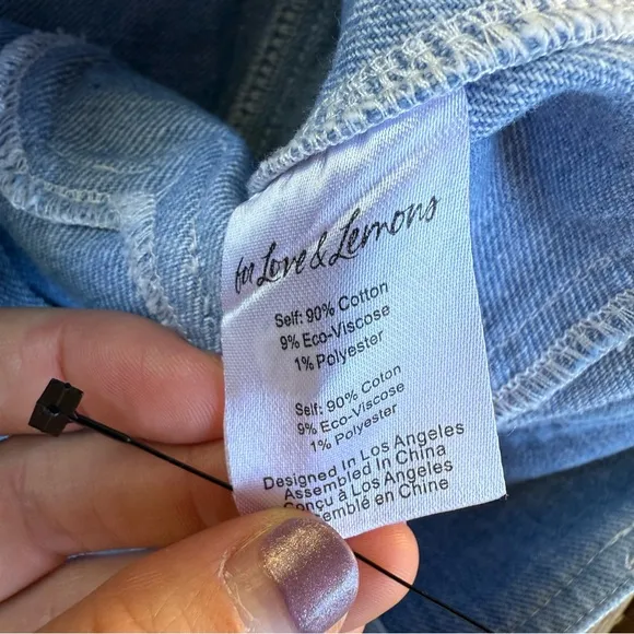 For Love &amp; Lemons Josephine High Waist Denim Pants – Small