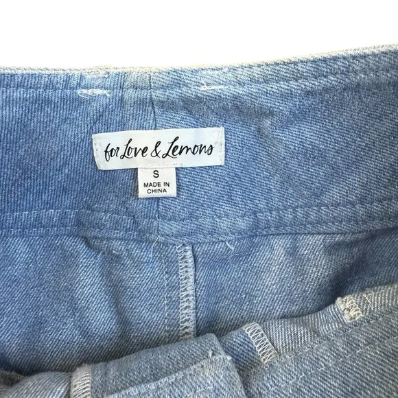 For Love &amp; Lemons Josephine High Waist Denim Pants – Small