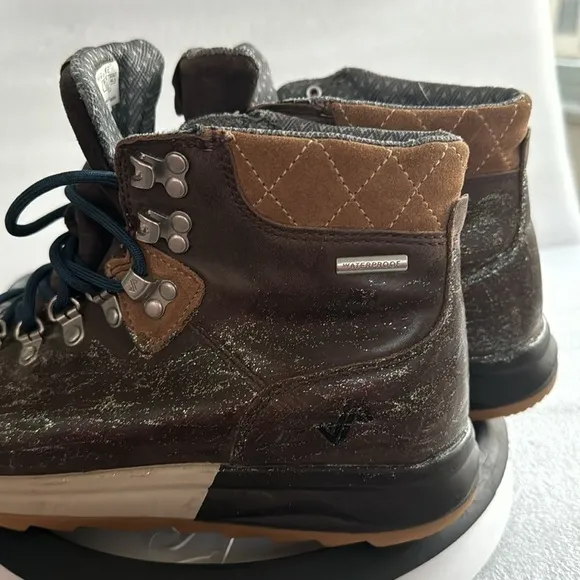 Forsake Hiking Shoe Boot Women’s 10 Brown Leather Glitter Overlay