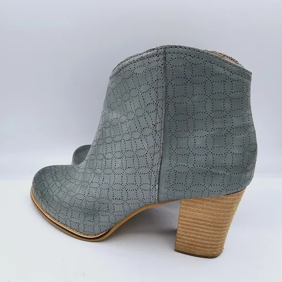 Fossil Leather Ankle Boots Blue-ish Teal
