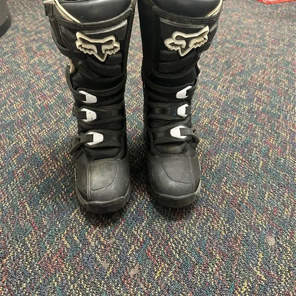 Fox Kids Black Motorcycle Boots