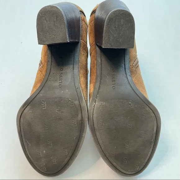 Franco Sarto Domino Suede Brown Tan Ankle Boots Size 6.5