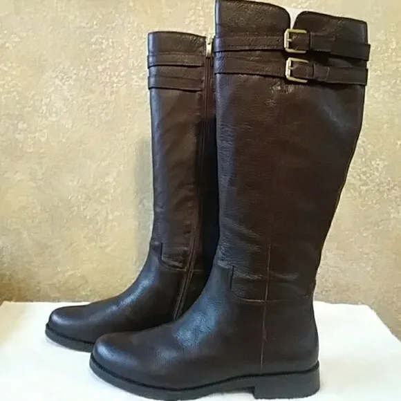 Franco Sarto Leather Knee-high Boots Sz 9 NWB