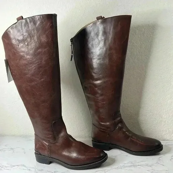 Franco Sarto Womens Meyer Leather Tall Knee-High Boots Size 7.5 M