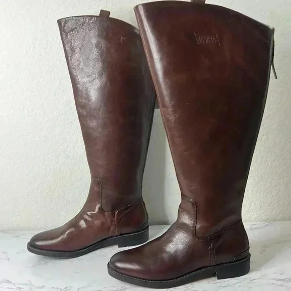 Franco Sarto Womens Meyer Leather Tall Knee-High Boots Size 7.5 M