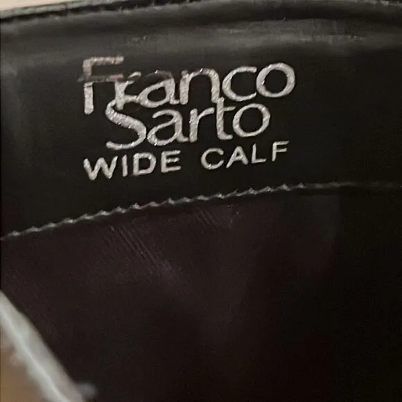 Franco Sarto Women’s Black Rounded Toe Becky Wide Calf Knee High Boots- Size 6M