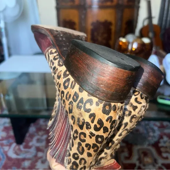 FREE BIRD By Steven  Print Leather Ankle Boots, pre loved 🥰