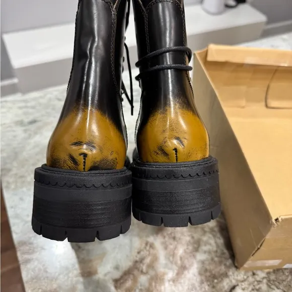 Free People Black Leather Ankle Boots. BRAND NEW NEVER WORN